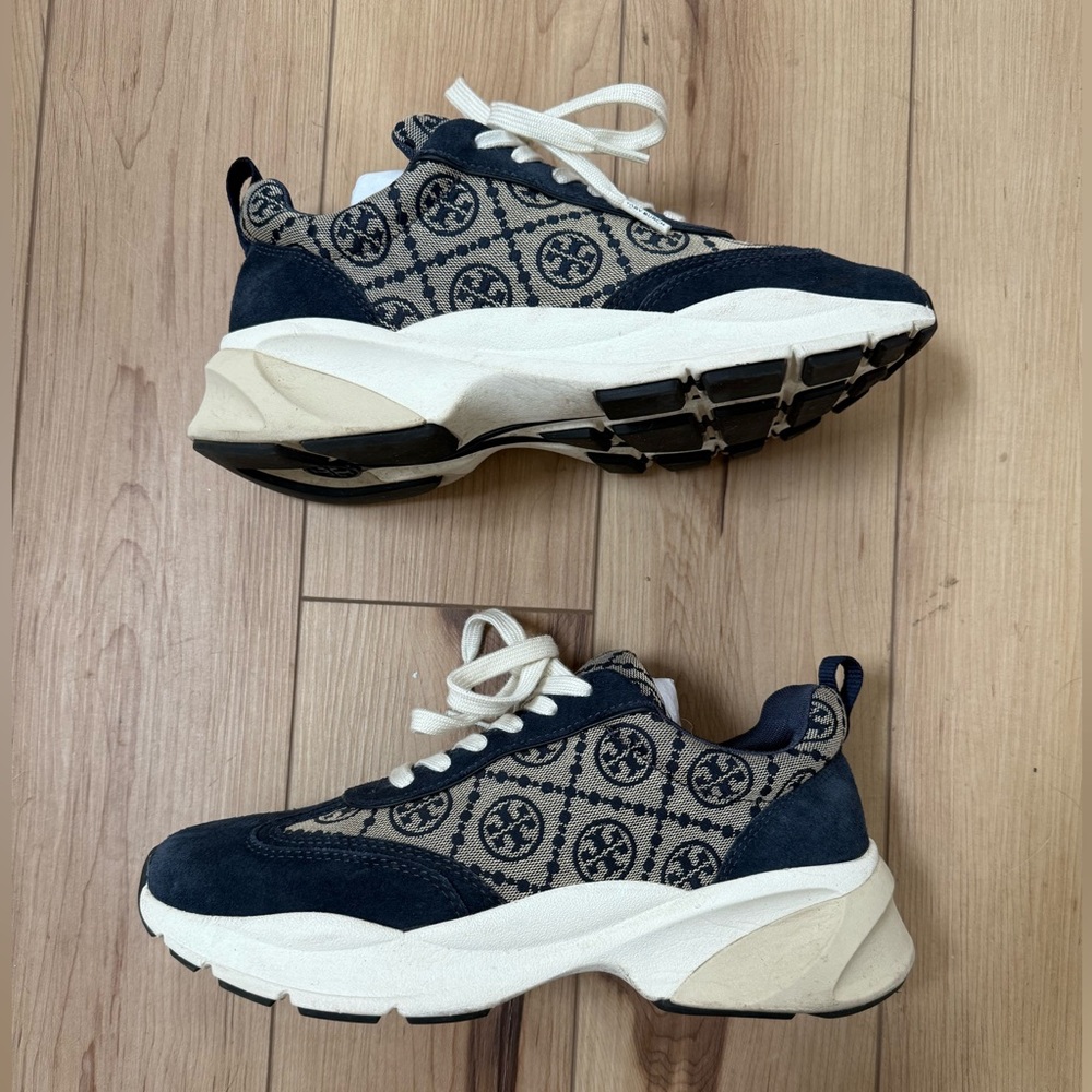 Tory Burch NAVY T MONOGRAM Sneaker - Picture 5 of 6